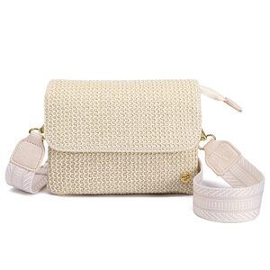 4316 Faux Straw Small Summer Purses Crossbody Beach Bags for Cruise Travel